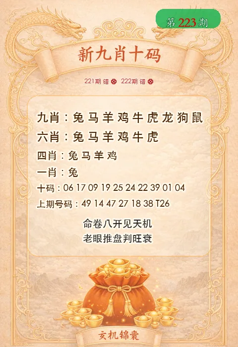 2026223期六合彩玄机图