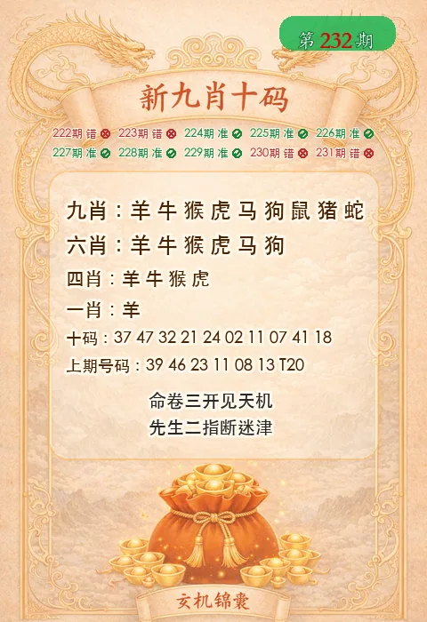2026232期六合彩玄机图