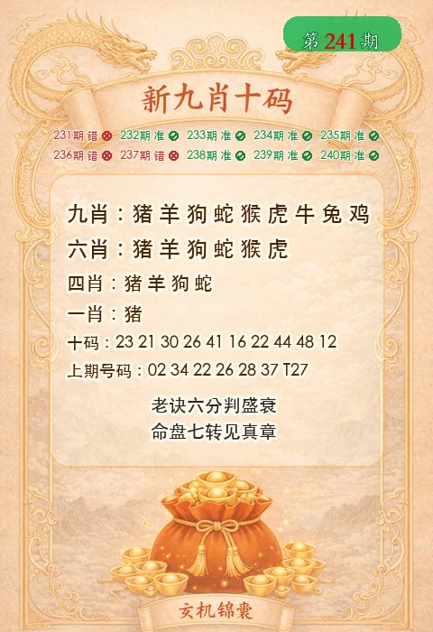 2026241期六合彩玄机图